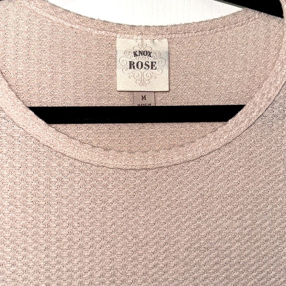 Knox Rose Pink Sweater with Balloon Shear Sleeves - Picture 3 of 4